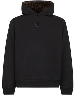 Fendi Felpa Con Cappuccio - Nero