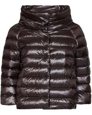 Herno Icons Dark Ultralight Nylon Sofia Mini Cape - Black