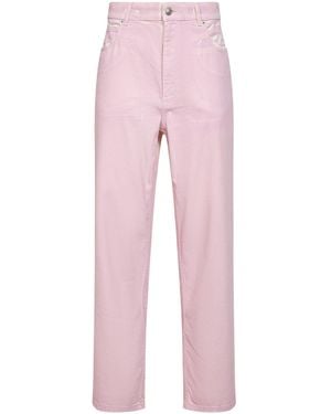 Marni Denim Straight-Leg Jeans - Pink
