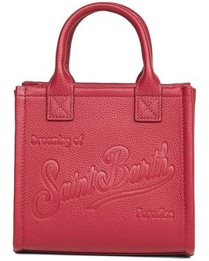 Mc2 Saint Barth Burgundy Vanity Bag Mini Handbag - Red