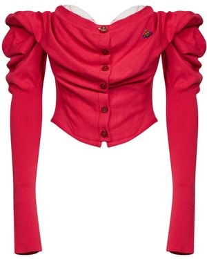 Vivienne Westwood Knit Cardigan Bea Corset - Red
