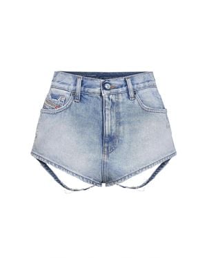 DIESEL Denim De-Lunar Micro Shorts - Blue