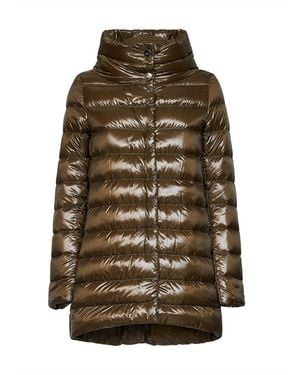 Herno Icons Military Ultralight Nylon Amelia A-Shape Down Jacket - Green