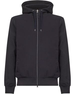 Herno Resort Knit Effect Interlock And Travel Nylon Ponente Resort Jacket - Blue