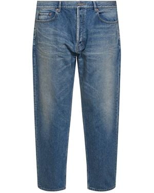 Saint Laurent Cotton Denim Mick Long Jeans - Blue