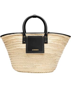 Jacquemus Soli Basket Beach Basket Bag - Black