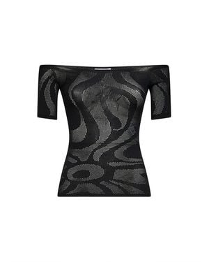 PUCCI Marmo Jacquard Net Top - Black