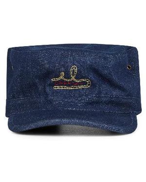 HANDLE WITH FREEDOM X HOLY CAFTAN Denim Hat El Capitano By Giotto Calendoli, Handle With Freedom For Holy Caftan - Blue
