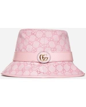 Gucci Gg Canvas Bucket Hat, Gg Canvas - Pink