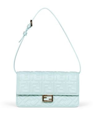 Fendi Light Wallet On Chain Baguette Minibag - Blue