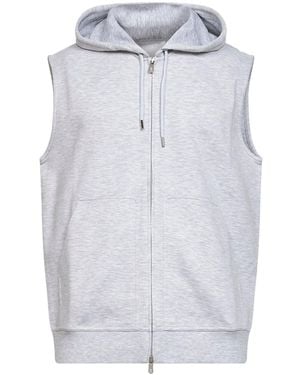 Brunello Cucinelli Pearl Double Fleece Hooded Vest - Grey