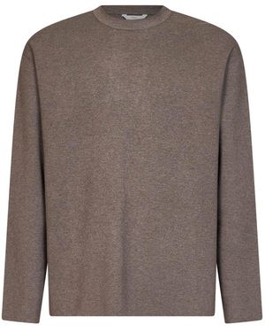 Hevò Knit Top Fiumara Taupe Viscose - Brown