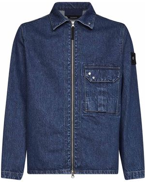 STONE ISLAND DENIM RESEARCH Cotton Denim Shirt - Blue