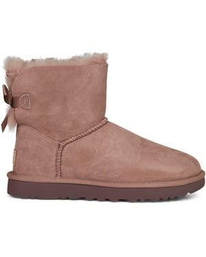 UGG Rocky Oak Mini Bailey Bow Ii Ankle Boots - Brown