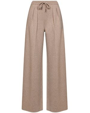 Max Mara Mxsfunale Wide-Leg Trousers - Natural