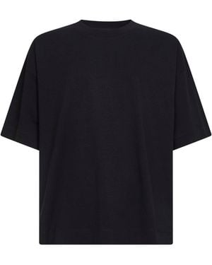 Dries Van Noten Jersey Oversized Crewneck T-Shirt<Br - Black