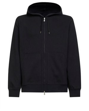 Brunello Cucinelli Techno Fleece Zip-Up Hoodie - Black