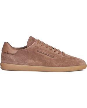 ZEGNA Dark Suede 232 Low-Top Trainers - Brown