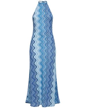 MC2 Saint Barth Long Dress Tony - Blue