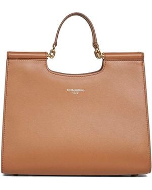 Dolce & Gabbana Caramel Sicily Small Shopping Bag - Brown