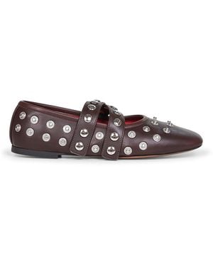 Stella McCartney Ryder Popper-Studded Ballet Flats - White
