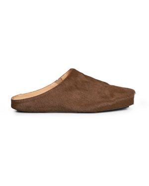 Uma Wang Short Haircalfskin Ballet Slipper - Brown