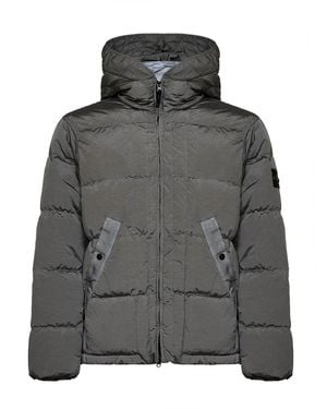 Stone Island Nylon Metal Hooded Down Jacket - Gray