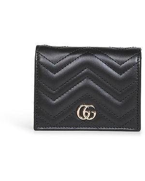 Gucci Gg Marmont Card Case Wallet - White
