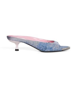 DIESEL Denim D-Diam's-Sa-40 Mules - White