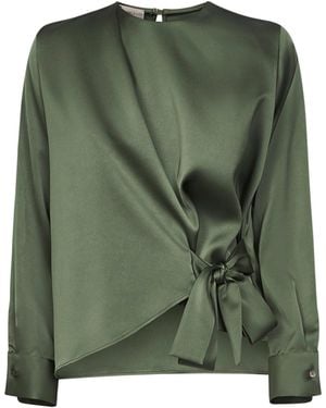 Blanca Vita Satin Cesta Blouse - Green