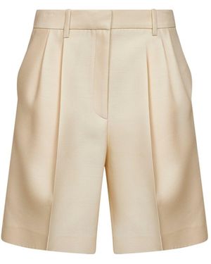 KHAITE Shorts Auggie Wool-Silk - Natural