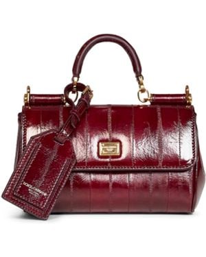 Dolce & Gabbana Dark Cherry My Sicily Mini Handbag - Red