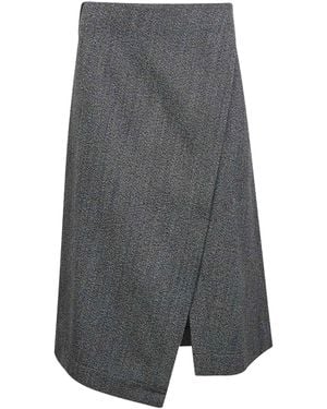 Studio Nicholson Gonna Midi A Portafoglio Lerryn - Grigio