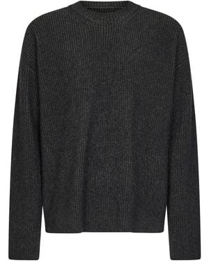 Uma Wang And Ribbed Cashmere Knit Crewneck Jumper - Black