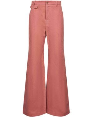 Chloé Cotton Canvas Flared Trousers