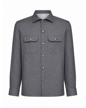 Brunello Cucinelli Overshirt Virgin Wool - Grey