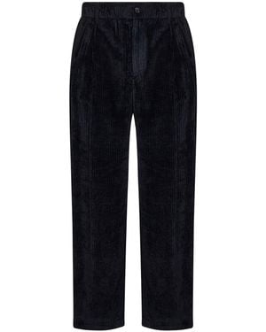 Giorgio Armani Viscose Corduroy Loose Trousers - Black
