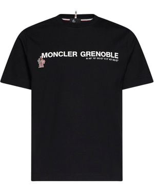 Moncler Stretch Cotton Jersey Logo T-Shirt - Black