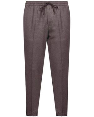 D 40 Loro Piana Stretch Flannel Montecarlo Pants - Gray