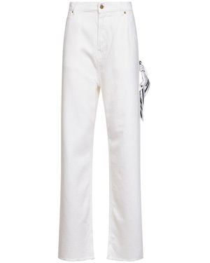 DARKPARK Denim Lisa Carpenter Jeans With Scarf - White