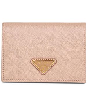 Prada Powder Saffiano Small Wallet - Pink