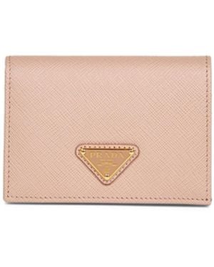Prada Powder Saffiano Small Wallet - Pink