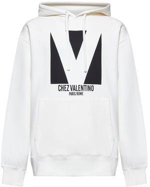 Valentino Chez Print Hoodie - White