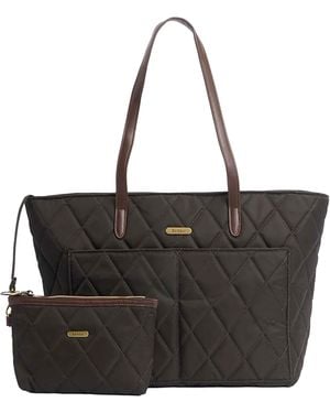 Barbour Quilted Tote Bag - Black
