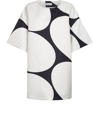 Dries Van Noten Duchess Oversized Ellipses-Printed Minidress - White