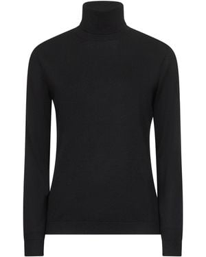 Blanca Vita Virgin Wool Turtleneck Jumper - Black