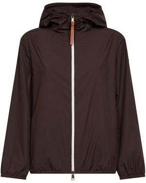 Moncler Fegeos Hooded Windbreaker - Brown