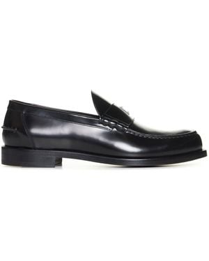 Givenchy 4G Plaque Leather Loafers - Black