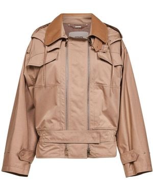 Fendi Drill Hooded Blouson - Brown