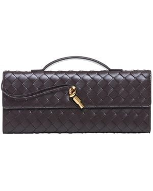 Bottega Veneta Clutch Con Manico Andiamo Clutch Marrone Fondant - Grigio